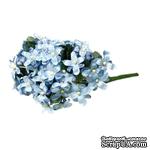 Тканевые цветочки, цвет голубой, 12см, 12 веточек (48 цветочков) - ScrapUA.com