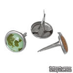 Набор брадсов с серебряной окантовкой №1, цвета - рандомные, 20 шт - ScrapUA.com