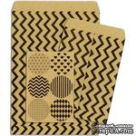 Конверты-пакетики из крафт-бумаги BoBunny - Kraft Gift Bags Chevron - ScrapUA.com