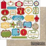 Лист двусторонней бумаги BoBunny - Dear Santa - Gift Tag, 30х30 см - ScrapUA.com