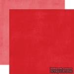 Лист двусторонней бумаги от Echo Park - Red/Pink Distressed Solid Paper, 30x30 см - ScrapUA.com