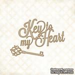 Чипборд Blue Fern Studios - Key To My Heart - ScrapUA.com