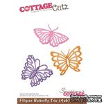 Лезвие CottageCutz - Filigree Butterfly Trio, 10х15 см - ScrapUA.com