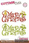 Лезвие CottageCutz Merry Christmas Greeting, 10х15 см - ScrapUA.com