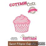 Лезвие CottageCutz - Sweet Filigree Cupcake (Elites) - ScrapUA.com