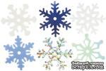 Снежинки из пластика Creative Impressions -  Medium Shimmer Snowflakes, 75 штук - ScrapUA.com