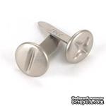 Набор брадсов - шурупчиков  от Creative Impressions - Pewter Screw Heads, серебро, 25 шт. - ScrapUA.com