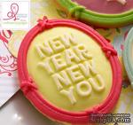 Украшение Webster&#039;s Pages - New Year New You Розовая Рамка, 10 штук - ScrapUA.com