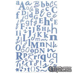 Наклейки - Alphabet Glitter Stickers - Dusky Blue,170 шт - ScrapUA.com