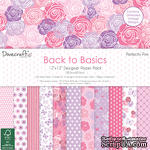 Набор бумаги от Dovecraft - Back to Basics Perfectly Pink (30x30 см), 36 листов, односторонняя - ScrapUA.com