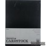 Набор кардстока DCWV Core&#039;dinations Darice Value Pack Smooth Cardstock, Black Cat, 21.6х27.9 см, 50 листов, черный - ScrapUA.com