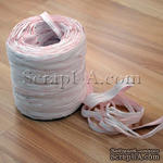 Рафия натуральная, цвет розовый с белым, 1 метр - ScrapUA.com