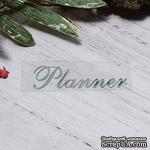 Термонадпись &quot;Planner&quot; №4, серебро, 55х14мм - ScrapUA.com