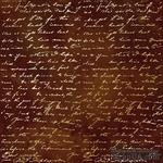 Аркуш одностороннього паперу з фольгуванням, дизайн Golden Text Brown aquarelle, 30,5см х 30,5см, ТМ Фабрика Декору - ScrapUA.com