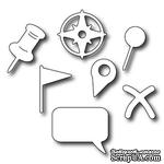 Лезвие Frantic Stamper - Precision Die - Map Icons - ScrapUA.com