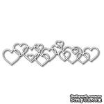 Лезвие Frantic Stamper - Precision Die - Linked Hearts Border - ScrapUA.com