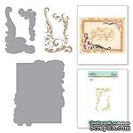 Пластины для фольгирования от Spellbinders - Gilded Leaves Shaped Panel Glimmer Hot Foil Plate The Gilded Age by Becca Feeken - ScrapUA.com