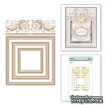 Пластины для фольгирования от Spellbinders - Crowned Rimmed Squares Glimmer Hot Foil Plate Royal Flourish by Becca Feeken - ScrapUA.com