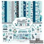 Набор бумаги от Echo Park - Hello Winter, 30х30 см, 12 листов + 2 листа наклеек - ScrapUA.com