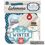 Высечки от Echo Park - I Love Winter Ephemera Pack - ScrapUA.com