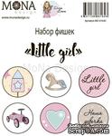 Набор фишек от Mona Design — Little girl, 6 шт - ScrapUA.com