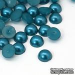 Полужемчужинки DarkTurquoise, 12x5мм, цвет темно-бирюзовый, 10 шт. - ScrapUA.com