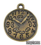 Металлическое украшение &quot;Часы&quot;, античное золото, размер 22х18 мм, 1 шт - ScrapUA.com