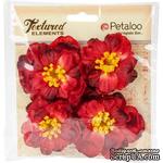 Набор объемных цветов Petaloo - Ruffled Peony - Red - ScrapUA.com