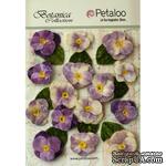 Набор объемных цветов (анютины глазки) Petaloo - Velvet Pansies x 15 - Lavender/Purple - ScrapUA.com