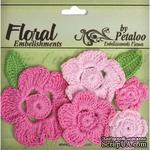 Набор вязаных цветов Petaloo - Crocheted Flowers Collection Pinks - ScrapUA.com