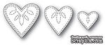 Нож для вырубки от Poppystamps - Petite Stitched Hearts craft die - ScrapUA.com