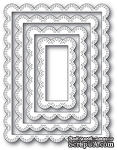 Нож для вырубки от Poppystamps - Double Stitch Scalloped Rectangle Frames - ScrapUA.com