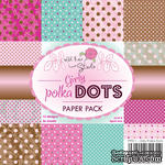 Набор односторонней бумаги от Wild Rose Studio - Girly Polka Dots Papers - 15х15 см - ScrapUA.com