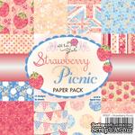 Набор односторонней бумаги от Wild Rose Studio - Strawberry Picnic - 15х15 см - ScrapUA.com