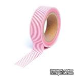 Бумажный скотч Queen &amp; Co - Trendy Tape Stripes Pink, 1 шт - ScrapUA.com