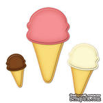 Лезвия от Spellbinders - Nested Ice Cream Cone - Мороженое, 3 шт - ScrapUA.com