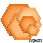 Лезвия Spellbinders - Hexagons, 6 шт. - ScrapUA.com