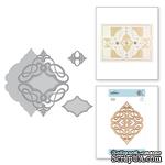 Ножи для вырубки от Spellbinders - Shapeabilities Marquise Diamond Pendant Etched Dies Vintage Treasures by Becca Feeken - ScrapUA.com