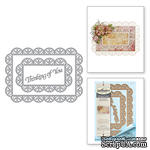 Ножи от Spellbinders - Shapeabilities Thinking of You Scalloped Rectangle Etched Dies Thoughtful Expressions by Marisa Job - ScrapUA.com