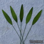 Трава, цвет зеленый, размер - 8x3мм, 10 шт. - ScrapUA.com