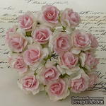Дикая роза, цвет белый с нежно-розовой серединкой, диаметр - 30мм, 1 шт. - ScrapUA.com