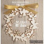 Чипборд ScrapBox - Новогодний венок с остролистом и омелой Hh-031 - ScrapUA.com