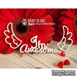 Чипборд ScrapBox - Надпись I&#039;m awesome с крыльями Hi-336 - ScrapUA.com