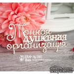 Чипборд ScrapBox - Надпись Тонкая душевная организация Hy-040 - ScrapUA.com