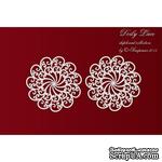 Чипборд Scrapiniec - Doily Lace - Кружево 2 средние розетки - ScrapUA.com