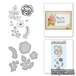 Нож для вырубки + штампы от Spellbinders - Quite Contrary - Debi Adams - Floral Divine - ScrapUA.com