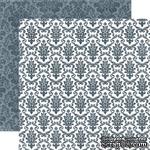 Лист скрапбумаги от Echo Park - Graphite Damask, 30х30 см - ScrapUA.com