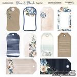 Лист двусторонней бумаги от Scrapmir - Tag-Pad - Blue &amp; Blush, 20х20 см - ScrapUA.com