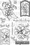 Набор акриловых штампов от Flourishes - Botanical Bookplates Vol. 2 - ScrapUA.com