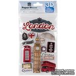 Объемные наклейки от Paper House 3D Stickers 4.5&quot;X7.5&quot; - Discover London, 11х19 см, 13 шт. - ScrapUA.com